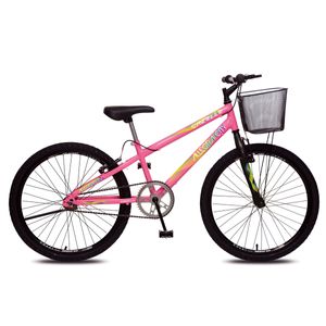 Bicicleta Colli Allegra City Aro 24 com Freio V-Break - Rosa Neon