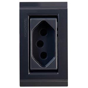 Conjunto Tomada Tramontina para Móvel 2P + T 20 A / 250 V – Liz Grafite