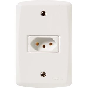 Conjunto Tomada Tramontina 2P + T 10 A / 250 V – Lux2 - Branco