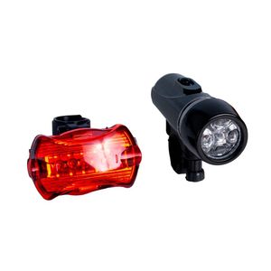 Kit Farol e Lanterna Acte para Bike A69 - Preto e Vermelho