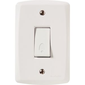 Conjunto Tramontina com 1 Pulsador Campainha  10 A 250 V – Lux Branco