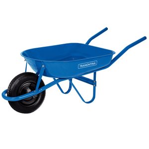 Carrinho de Mão Tramontina com Caçamba Rasa Azul – 50 Litros