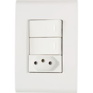 Interruptor Tramontina 2 P + T 20 A 250 V - Liz Branco