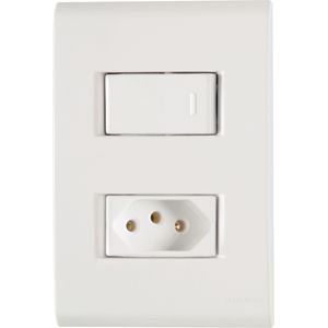 Interruptor Tramontina 2 P + T 10 A 250 V - Liz Branco