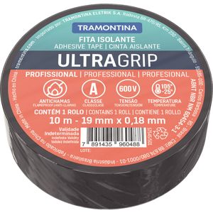 Fita Isolante Tramontina 18 x 19 Preto 10 - Metros