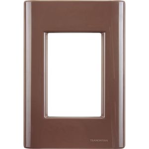 Placa Tramontina 3 Postos 4 x 2 – Giz Café