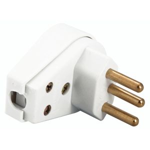 Plugue Tramontina Angular 2 P + T 20 A 250 V - Branco