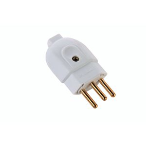 Plugue Tramontina Macho 2 P + T 20 A 250 V - Branco