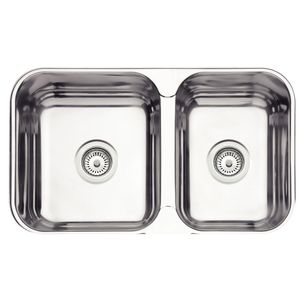 Cuba de Embutir / Sobrepor Tramontina em Aço Inox  com Duas Cubas– 69 x 40 cm
