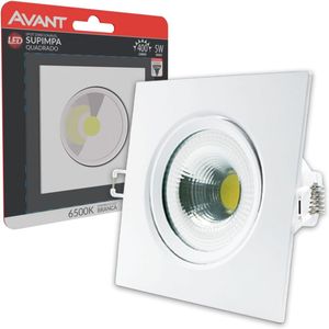 Spot Avant Led 5 W Quadrado 6500 k - Branco