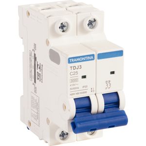 Minidisjuntor Tramontina TDJ3 2 P 25 A 3 kA