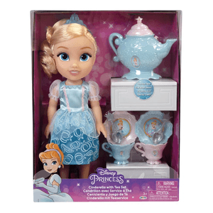 Boneca Princesas Disney Cinderela Hora do Chá com Acessórios Multikids