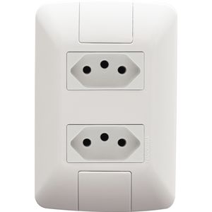 Conjunto Tramontina com 2 Tomadas 2 P + T Aria 20 A 250 V – Branco