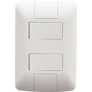 Conjunto Tramontina com 2 Interruptores Simples Aria 6 A 250 V - Branco