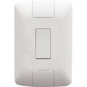 Conjunto Tramontina com 1 Pulsador Campainha Aria 6 A 250 V - Branco