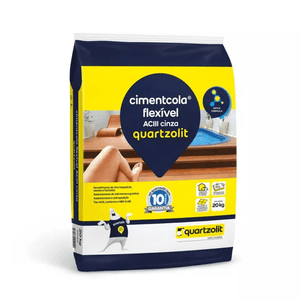 Argamassa Quartzolit Cimentcola Flexível AC3 Cinza 20 Kg