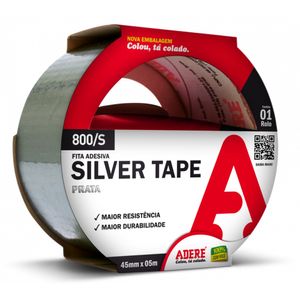 Fita Silver Tape Adere Prata 45 mm x 50 metros - Prata