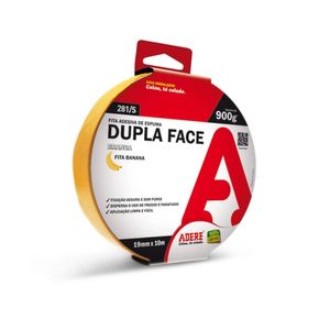 Fita Adesiva Espuma Adere 19 mm x 10 metros - Dupla Face