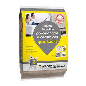 Rejunte Quartzolit Porcelanatos e Cerâmicas Branco 5 Kg