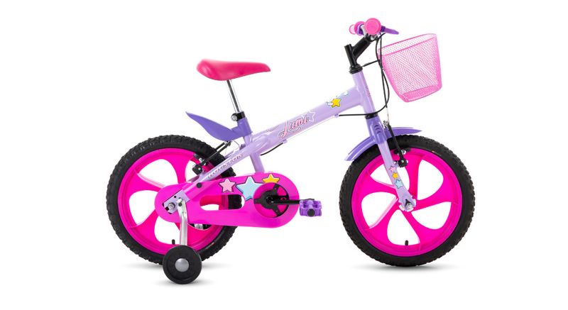 Bicicleta de Criança Barbie Roda 12 Rosa e Branco