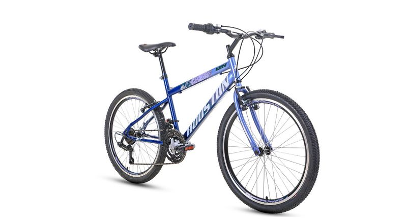 Bicicleta Aro 24 APOLLO Preto/Azul Anis - Produto - Pererê Peças