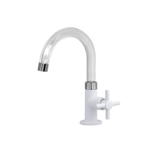 Torneira Viqua Fienza de Mesa Bica Alta 1/2 - Cristal Branco