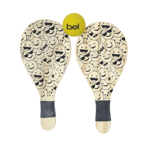 Kit Frescobol Infantil Emojis Belfix - Sortido