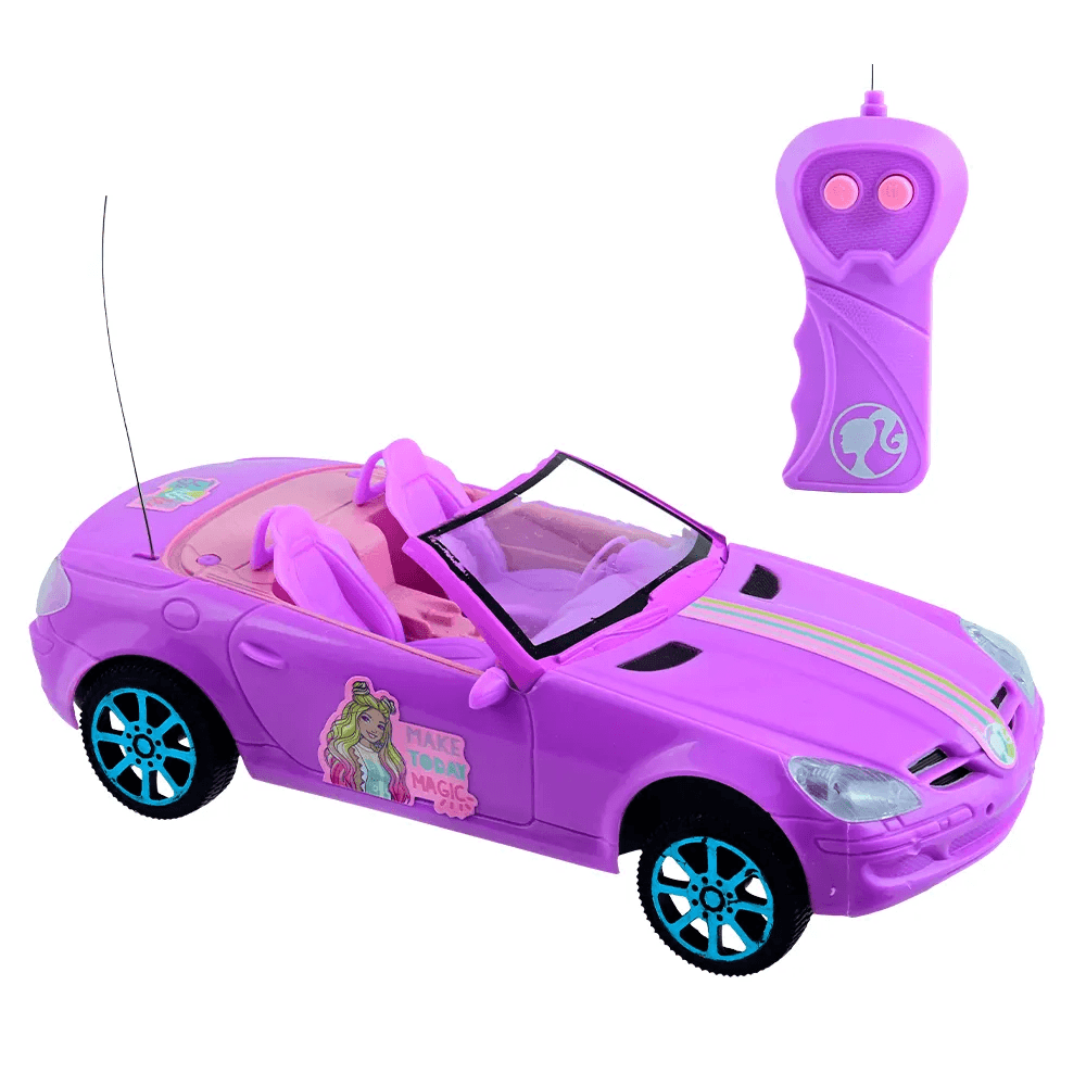 Carrinho Barbie Fashion Candide Driver com Controle Remoto 3 Funções