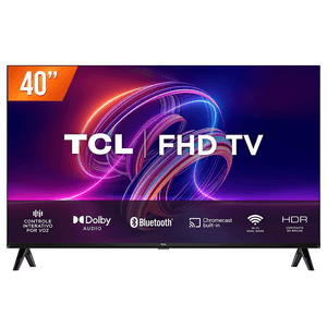 Smart Tv TCL 40" Led FHD com Android Tv, HDR10, Wi-Fi e Bluetooth - Preto - 40S5400A