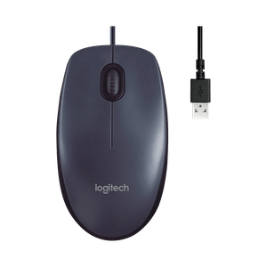Mouse Logitech com Fio Usb M100 Preto