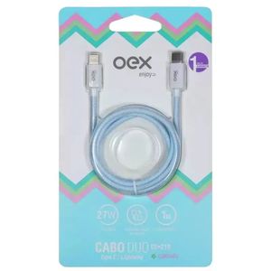 Cabo Oex Duo Tipo C / Lightning CE209 Azul