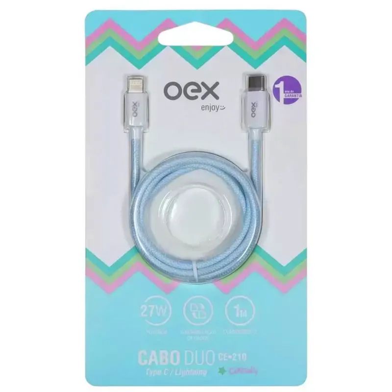 cabo-oex-duo-tipo-c-lightning-ce209-azul