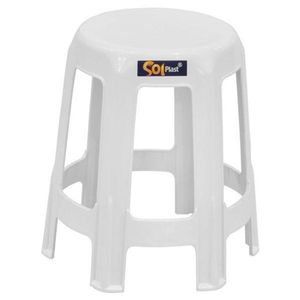 Banqueta Sol Plast Guaxuma Branca Gelo