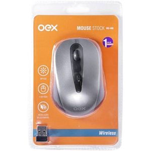 Mouse Oex Stock MS408 Preto e Cinza