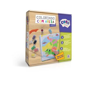 Colorindo com Areia Animais Livro de Atividades