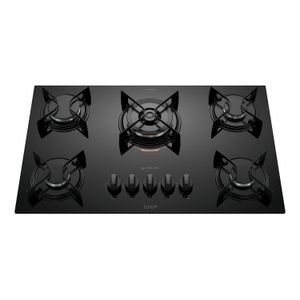 Cooktop Atlas U Top 5 Bocas com Mesa de Vidro e Tripla Chama Bivolt - Preto