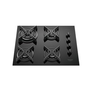Cooktop Dako Supreme 4 Bocas com Mesa de Vidro e Tripla Chama Bivolt - Preto