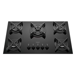 Cooktop Dako Supreme 5 Bocas com Mesa de Vidro e Tripla Chama Bivolt - Preto
