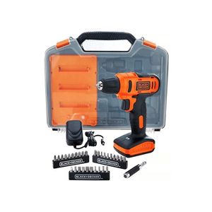 Kit Parafusadeira / Furadeira 3 / 8" (10mm) 12 V Íon de Lítio com 31 Acessórios e Maleta - Black & Decker