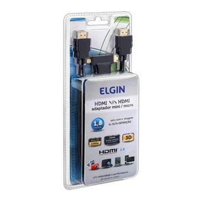 Cabo Hdmi / Hdmi com Adaptador 1.8 m Elgin