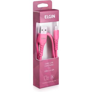 Cabo Usb 2.0 Tipo C 1 m Rosa Elgin