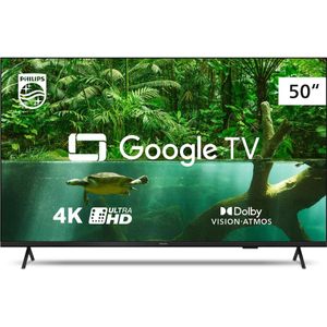 Smart Tv Philips 50" Dled 4K Uhd com Google Tv, Wi-Fi Integrado e Bluetooth Bivolt - Preto - 50PUG7408/78