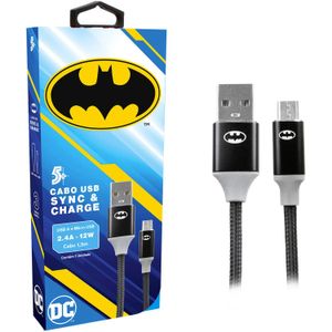 Cabo Usb A Para Micro Usb 2.0 Dc Mobile Batman 1,5m