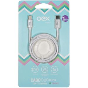 Cabo Oex Duo Tipo C / Lightning CE209 Rosa