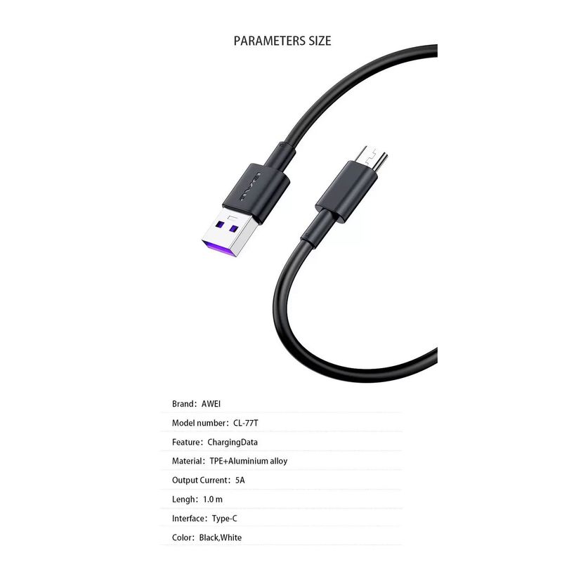 cabo-de-conexao-awei-usb-tipo-c-cl-77t-3