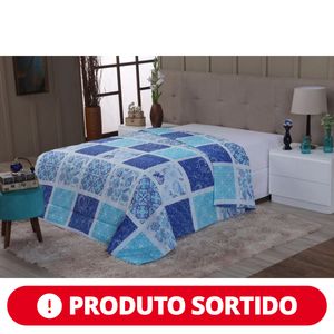 Edredom Solteiro Vera Lucia Multicores Sortido 1,40 x 2,10 metros