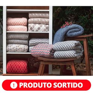 Cobertor Queen Camesa Loft Microfibra Estampado
