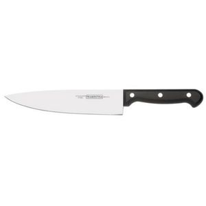 Faca Chef Tramontina Ultracorte com Lâmina em Aço Inox e Cabo de Polipropileno Preto 7