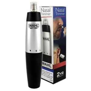 Aparador de Pelos Nasal Wahl Clipper Trimmer Prata à Pilha 5642-100 - Preto