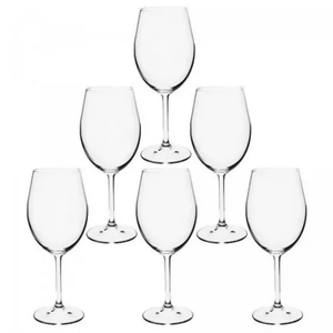 Jogo de 6 Taças para Água Anna Bohemia em Cristal Ecológico - 580ml